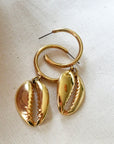 Cowrie Hoop Earrings