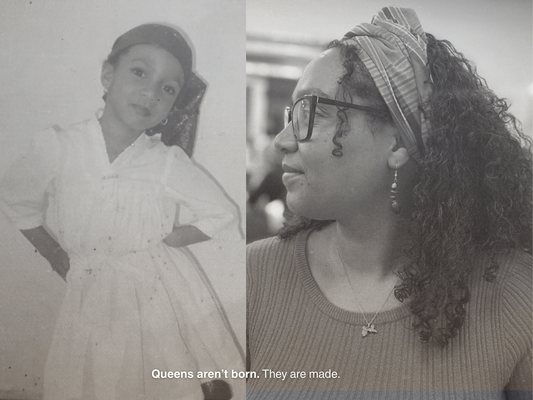 Uprooted in her childhood, she rediscovers a part of herself by wearing her Malka crown.